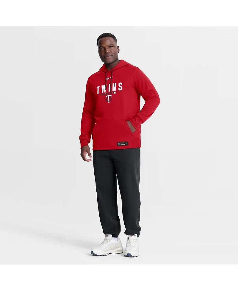 Nike Men's Red Minnesota Twins Authentic Collection Therma-fit Hoodie