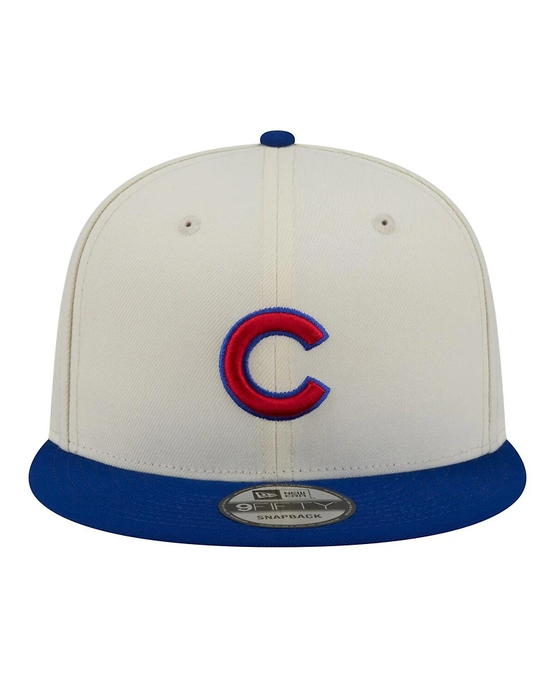 New Era Men's Cream/Royal Chicago Cubs Localized 9FIFTY Snapback Hat