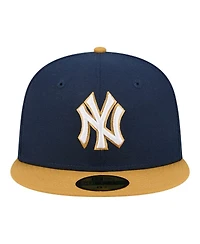 New Era Men's Navy/Khaki York Yankees Two-Tone Color Pack 59FIFTY Fitted Hat