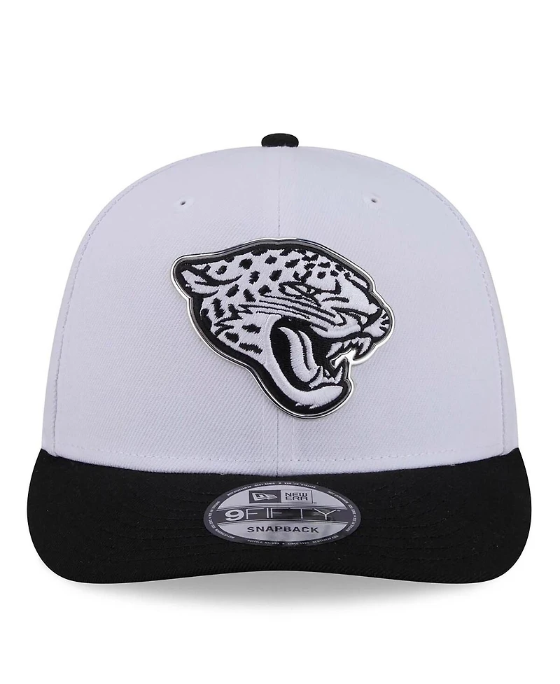 New Era Men's White/Black Jacksonville Jaguars 2026 Nfl Draft Pre-Curved 9FIFTY Snapback Hat