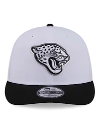 New Era Men's White/Black Jacksonville Jaguars 2026 Nfl Draft Pre-Curved 9FIFTY Snapback Hat