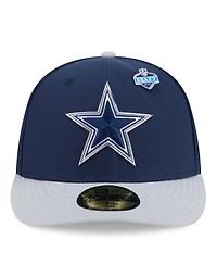 New Era Men's Navy/Silver Dallas Cowboys 2026 Nfl Draft Pre-Curved 59FIFTY Fitted Hat