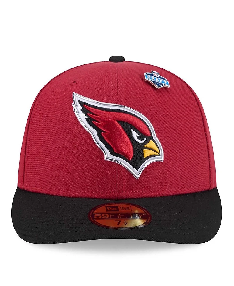 New Era Men's Cardinal/Black Arizona Cardinals 2026 Nfl Draft Pre-Curved 59FIFTY Fitted Hat
