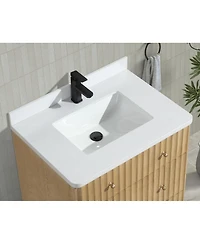 Ari Bath, La Jolla 30", Freestanding, Oak Finish