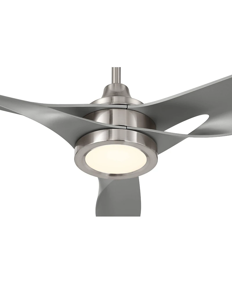 Casa Vieja 54" Mystere Brushed Nickel Indoor/Outdoor Led Ceiling Fan