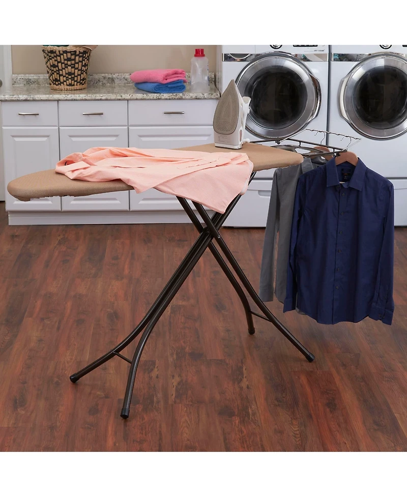 Household Essentials Mega Wide Top Ironing Board, 4-Legs, Antique Bronze Frame