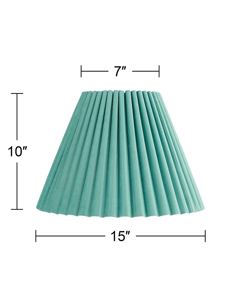 Springcrest Arc Pleated Spider Lamp Shade Replacement, 7" x 15" x 10" Slant