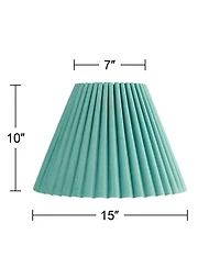 Springcrest Arc Pleated Spider Lamp Shade Replacement, 7" x 15" x 10" Slant