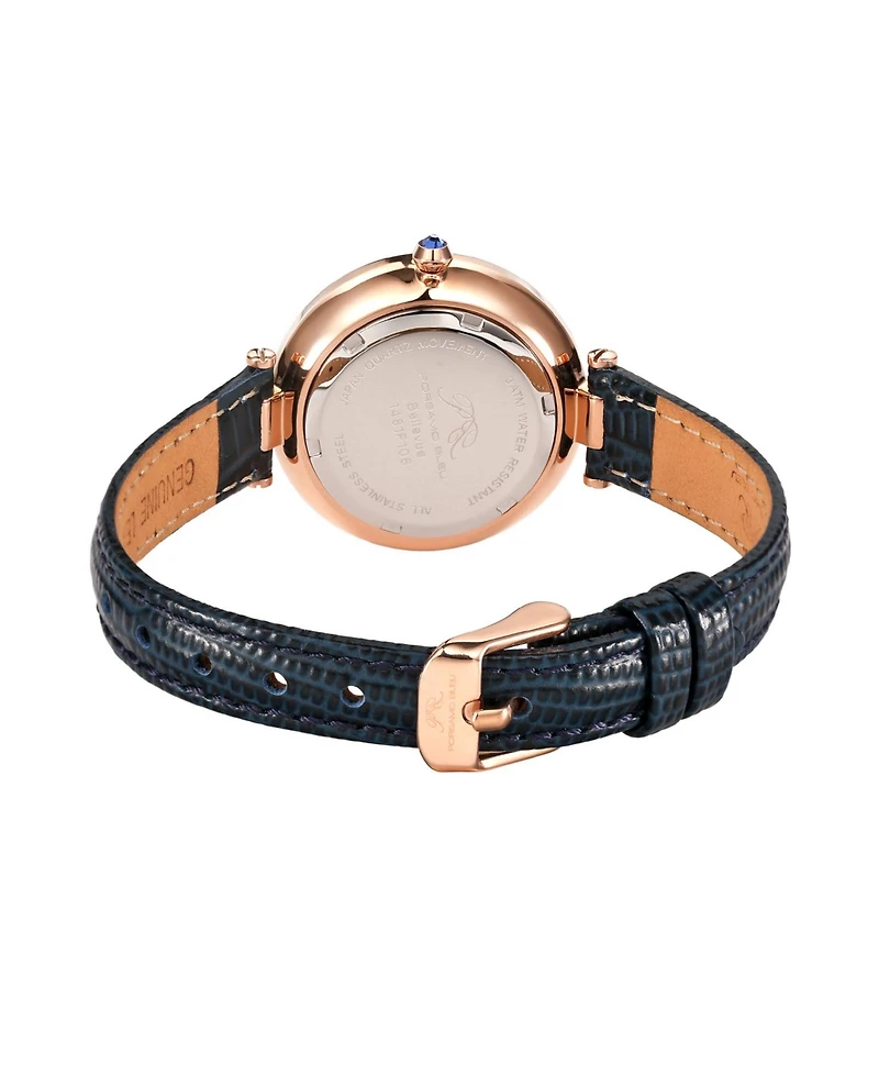 Porsamo Bleu Women's Bellevue Genuine Leather Band Watch 1481FBEL
