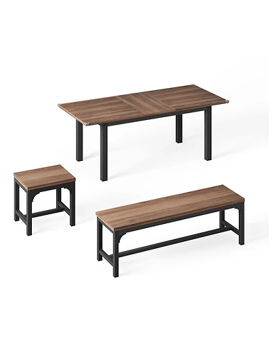 gaomon Extendable 6-8 Person Rectangular Dining Table Set