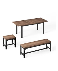 gaomon Extendable 6-8 Person Rectangular Dining Table Set