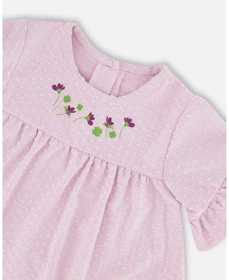 Deux par Deux Little Girls Jersey Tunic and Cotton Capri Set Printed Flowers