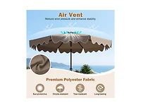 Slickblue Outdoor Patio Umbrella with Stable Weighted Base and Sandbag Anchors