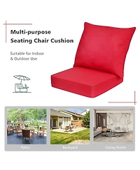 Sugift Deep Seat Chair Cushion Pads with Ties for Indoor and Outdoor