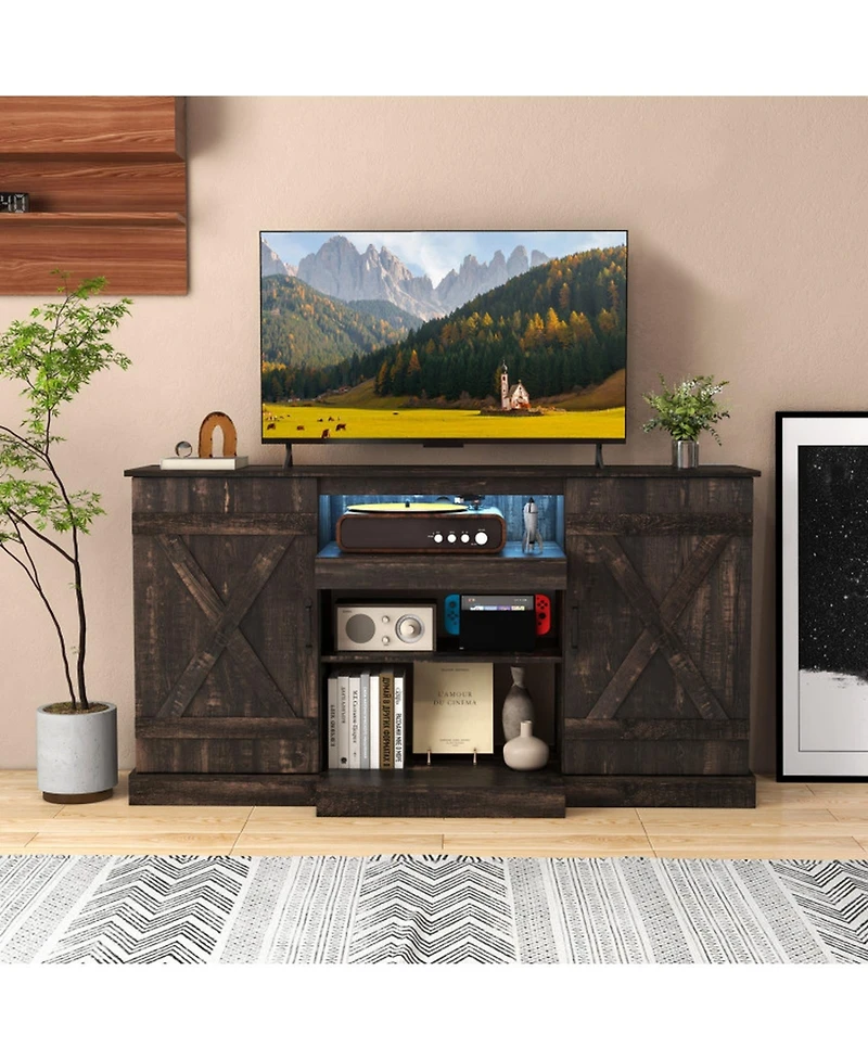 Gouun 59 in Led Tv Stand with 20-Color Ambient Lighting for TVs up to 65