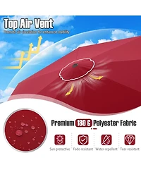 Sugift 10 ft Patio Market Umbrella with Crank and Tilt Adjustment