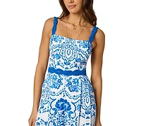 Adrianna Women's Printed Square Neck Jumpsuit