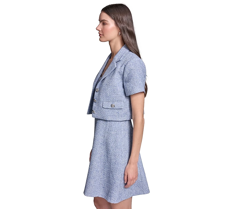 Karl Lagerfeld Paris Women's Cropped Tweed Jacket