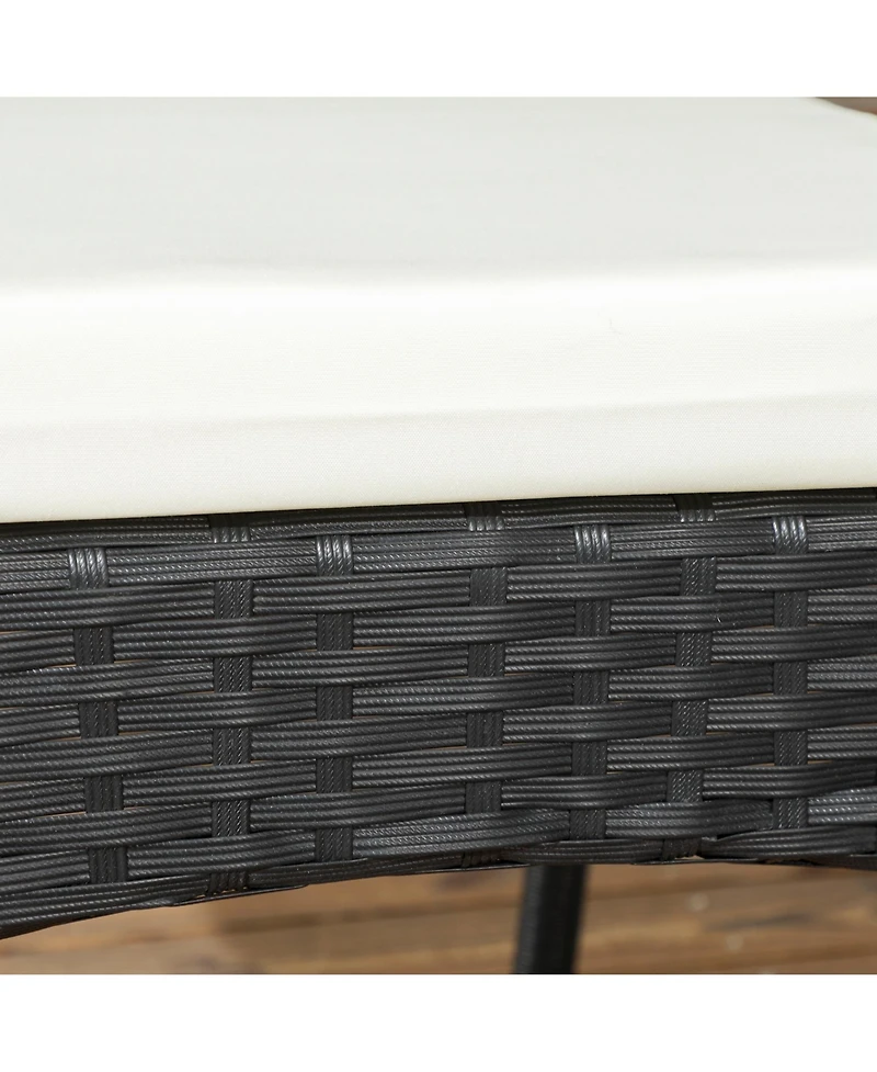 Outsunny 4 Outdoor Dining Chairs w/ Cushions, Patio Dining Chairs,