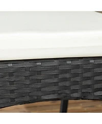 Outsunny 4 Outdoor Dining Chairs w/ Cushions, Patio Dining Chairs,