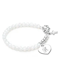 Tiny Blessings Sterling Signature Crystal with Cross Bracelet - Silver