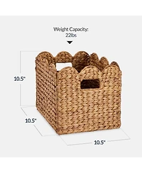 Best Choice Products Scalloped Hyacinth Features Storage Basket Set, 10.5" x 10.5", Set of 5