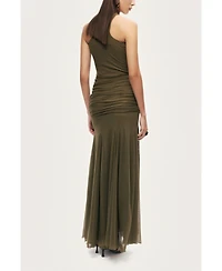 Nocturne Women's Halter Neck Draped Maxi Dress