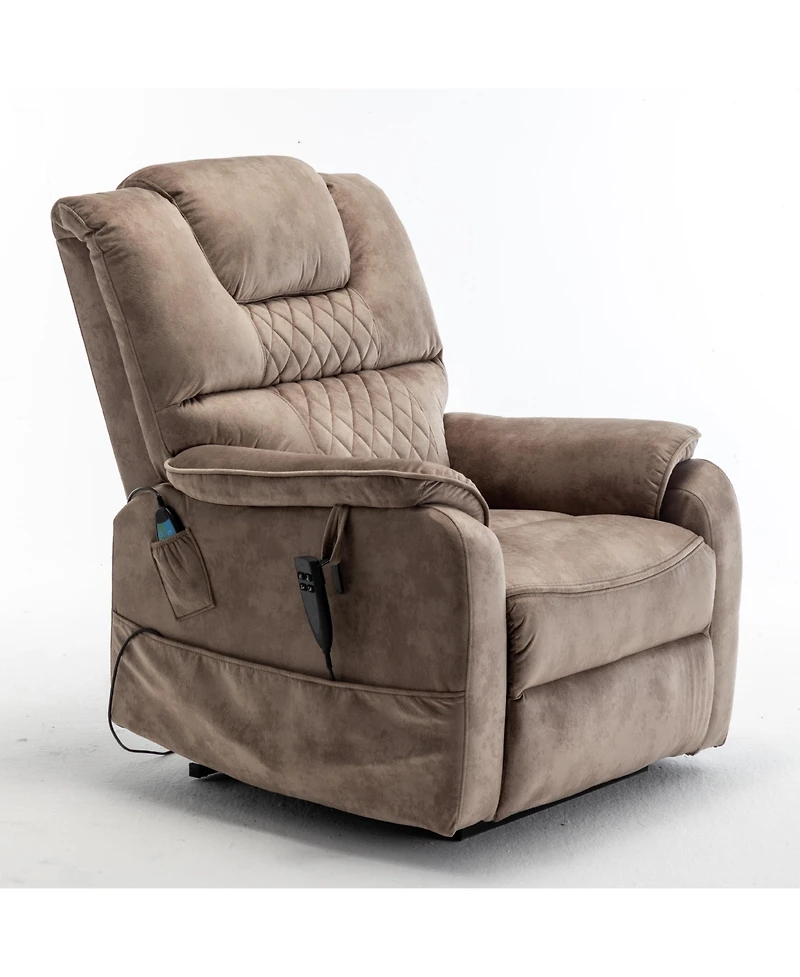 Flynama Electric Lift Relax Chair for Elderly, Power Recliner Lounge Sofa with 180degree(s) Flat Recline