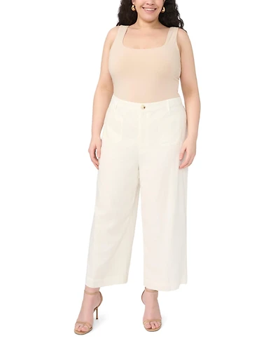 Vince Camuto Plus Front Patch Pocket Ankle Length Pants