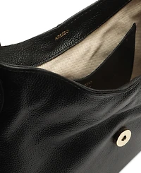 Arezzo Sabrina Small Leather Snap Button Crossbody Handbag