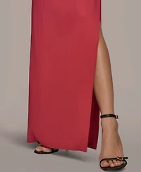 Donna Karan New York Women's Ruched Strapless Gown