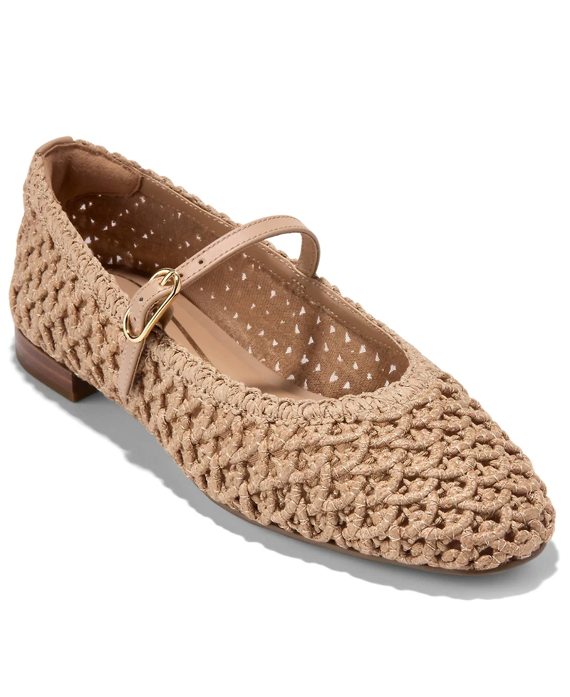 Cole Haan Women's Harlan Woven Mary Jane Ballet Flats
