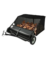 Sugift Tow Behind Lawn Sweeper, 50 in, 26 cu. ft Capacity, Adjustable Sweeping Height