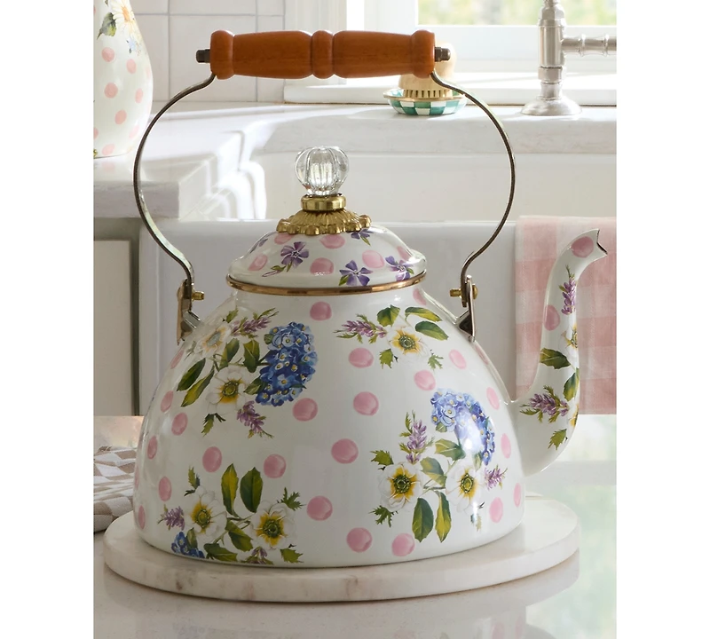 MacKenzie-Childs Wildflowers 3-Quart Tea Kettle