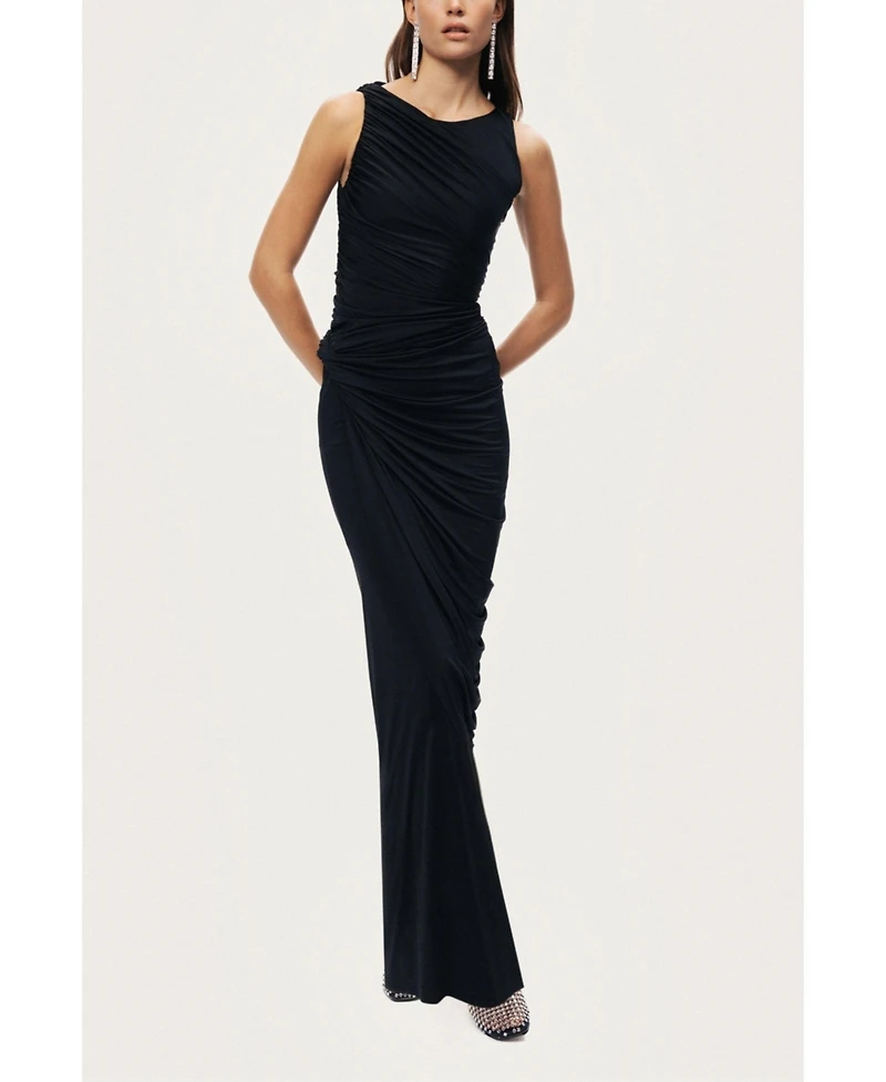 Nocturne Women's Draped Sleeveless Maxi Dress