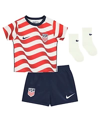 Nike Baby Boys and Girls Red/White Usmnt 2026 Home Stadium Replica Kit Set