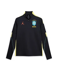 Jordan Men's Black Brazil National Team 2026 Strike Dri-fit Long Sleeve Quarter-Zip Drill Sweatshirt
