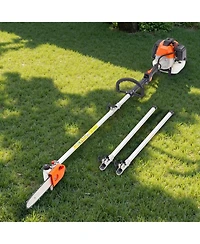 Sugift Gas Pole Saw, 43CC, 10" Cutting Bar, Extendable for Tree Trimming, Pruning