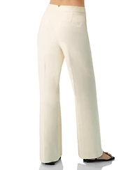 Ivonne Women's Cotton Wide-Leg Straight Pants