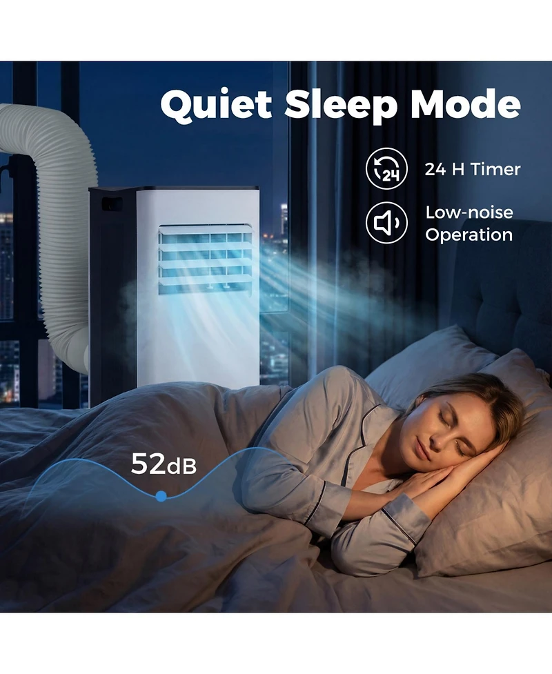 Mecale 10000 Btu Portable Air Conditioner with Led Display for 450 Sq Ft