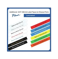 Brother P-Touch TZE2412PK 0.7 in. x 26.2 ft. TZe Standard Adhesive Laminated Labeling Tape - Black on White (2/Pack