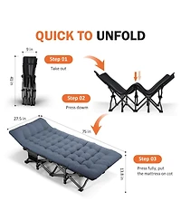 Gnuadz Camping Folding Bed Cushion Portable Sleep Outdoor Recreation Gear