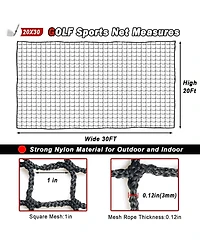 Aoligeijs Sports Netting - Heavy Duty Ball Net for Golf, Baseball, Hockey, Soccer