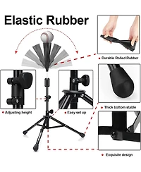 Aoligeijs Baseball Tee Batting Tee Softball Tee Portable Travel Hitting Tee,Easy Adjustable Height,Stable Tripod Stand