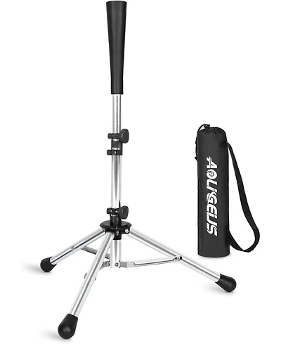Aoligeijs Baseball Tee Batting Tee Softball Tee Portable Travel Hitting Tee,Easy Adjustable Height,Stable Tripod Stand