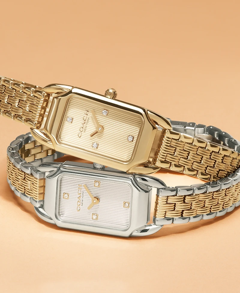 Coach Women's Cadie Gold Tone Stainless Steel Bracelet Watch, 17.5mm