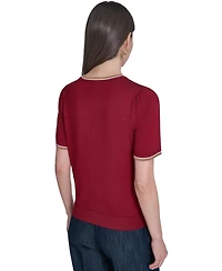 Tommy Hilfiger Women's Short-Sleeve Crewneck Sweater