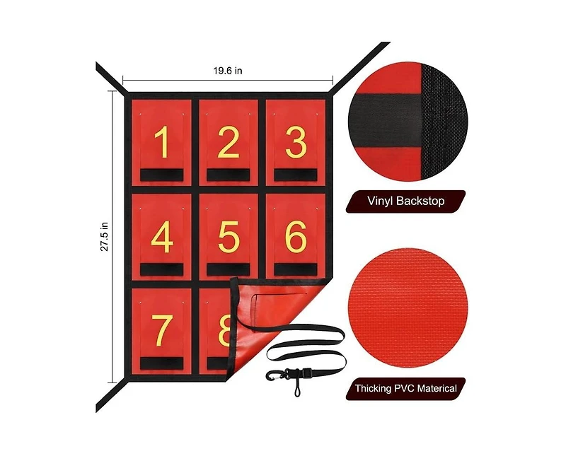 Aoligeijs Adjustable Strike Zone Target for Baseball Net,Numbered Pitching Pad,Baseball Softball Target,Practice Throwing and Hitting with Accuracy