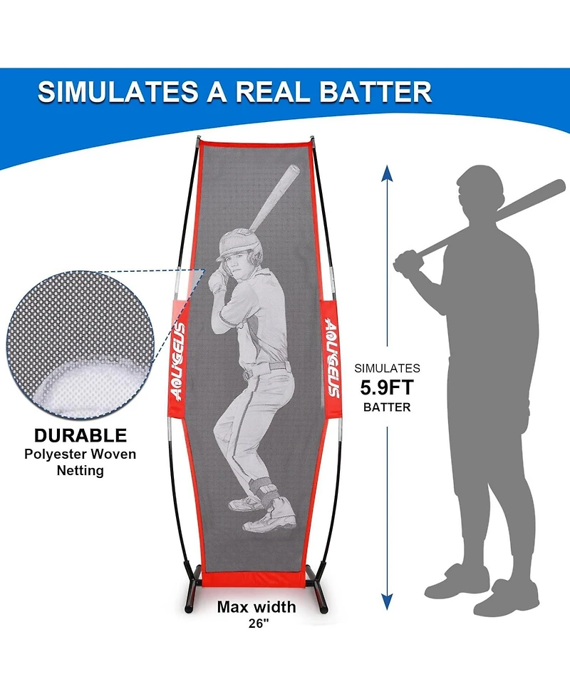 Aoligeijs Baseball Softball Batter Dummy,Pitching Target,Pitching Aid for Improved Accuracy