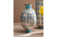 Jonathan Adler Basketweave 60 oz. Round Vase